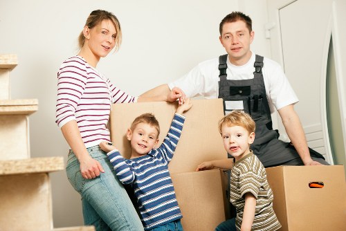 A happy customer receiving expert moving tips during residential relocation